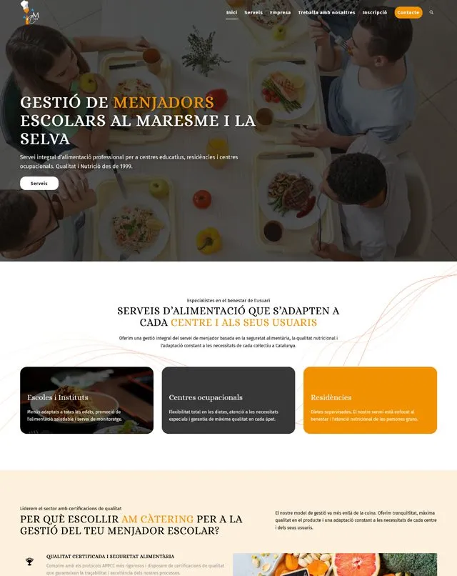 Web de Amcatering3000 (Catering)