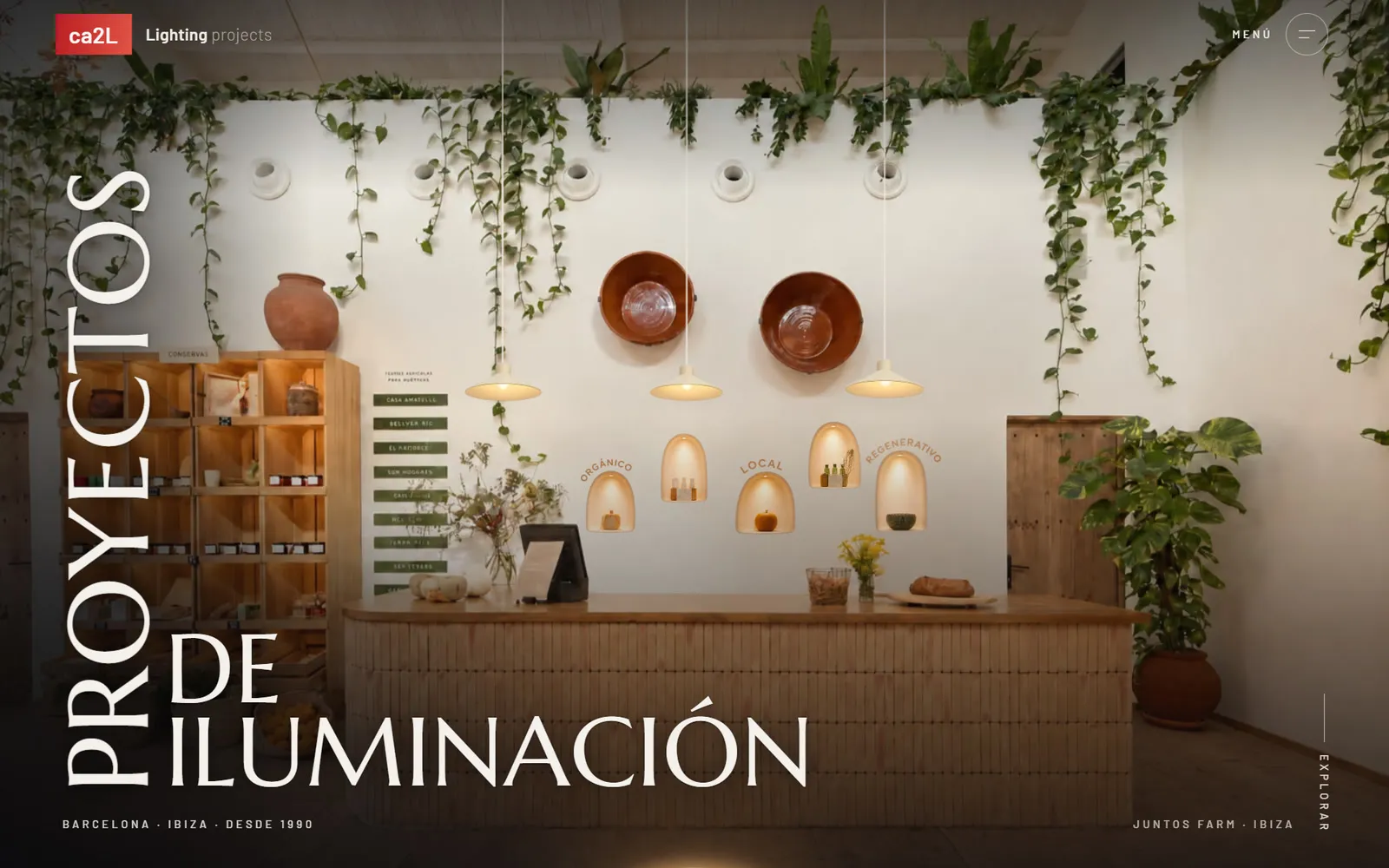 Portada de la web de ca2L (Iluminación)