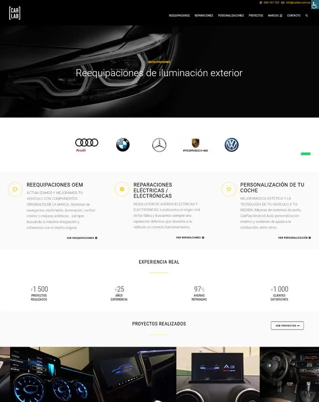 Web de carlab (Automoción)