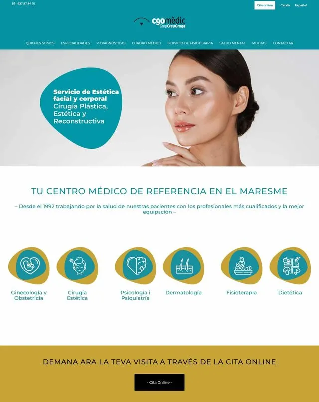 Web de Cgo Mèdic (Centro médico)