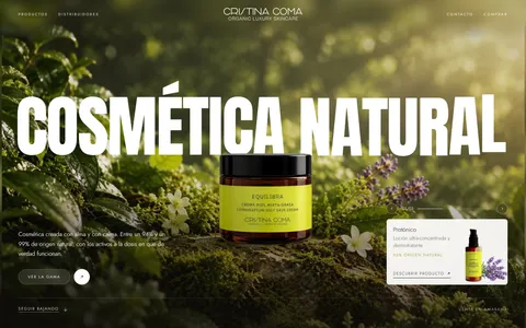 Portada de la web de Cristina Coma