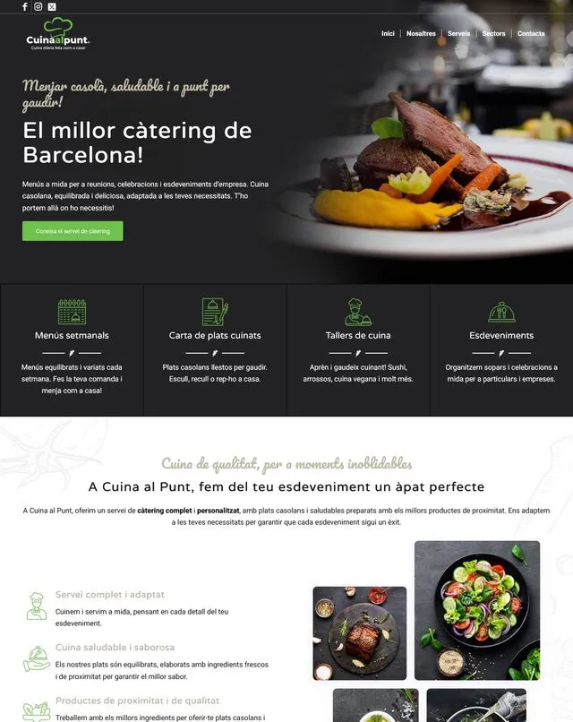 Web de cuinaalpunt (Catering)