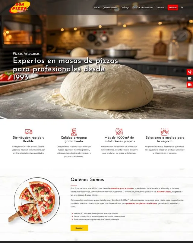 Web de donpizza (Masas para pizza)