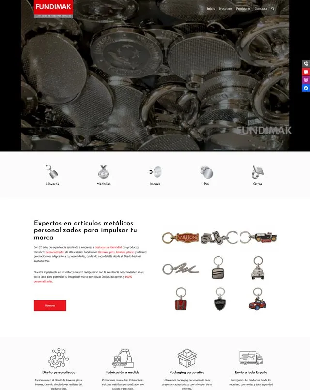 Web de Fundimak (Llaveros)