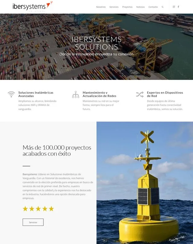 Web de ibersystems (Soluciones inalámbricas)