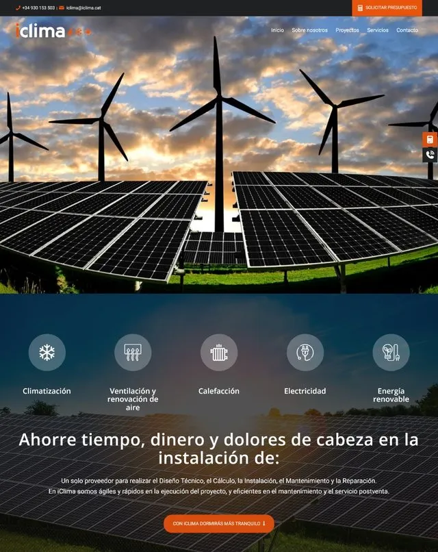 Web de iclima (Climatización)