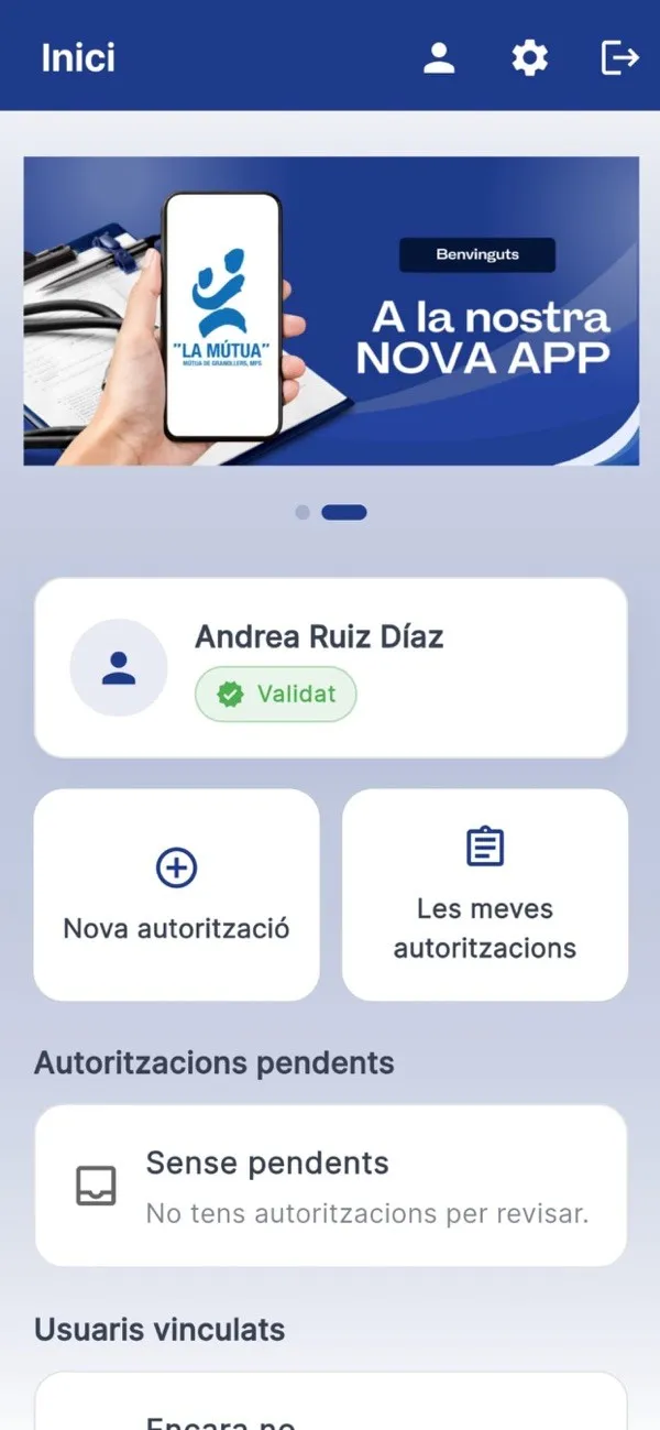 App de Mutua Granollers: el inicio con las autorizaciones