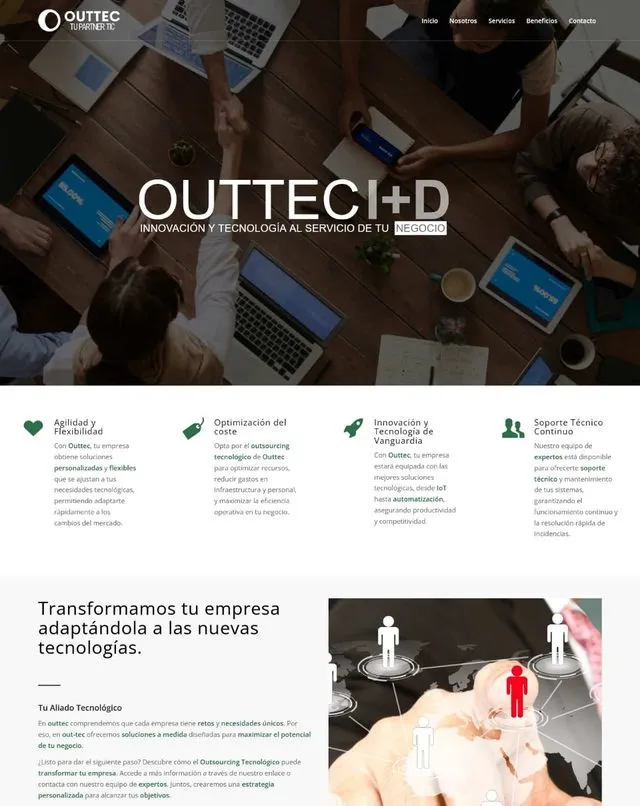 Web de Out-tec (I+D)