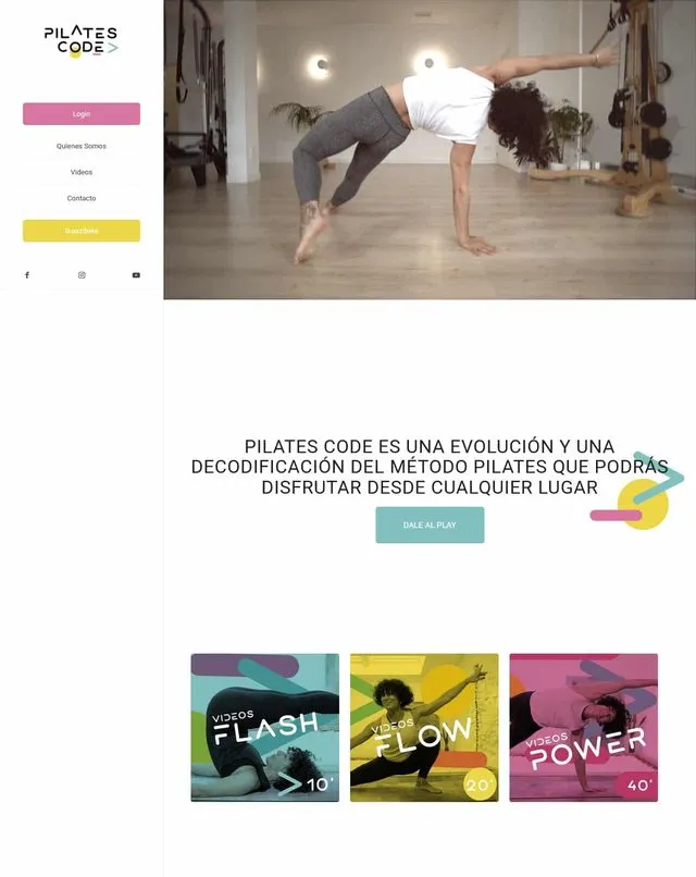 Web de Pilates code (Pilates)