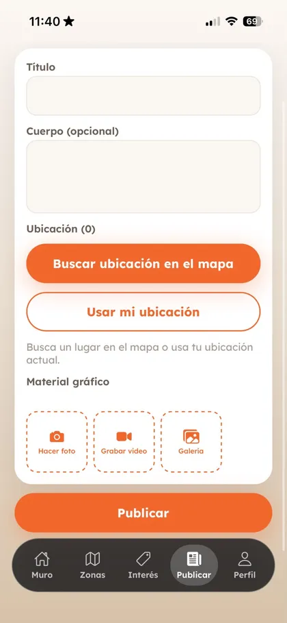 Snurkel: publicar una noticia con su ubicación