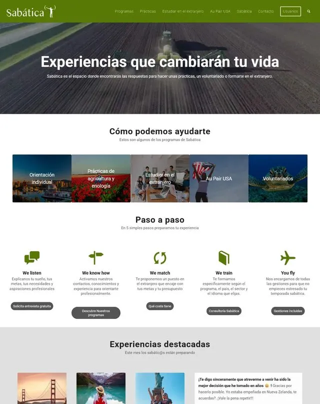 Web de Sabática (Intercambios)