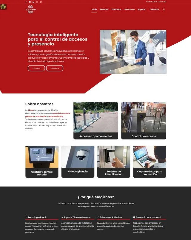 Web de T2app (Hardware)