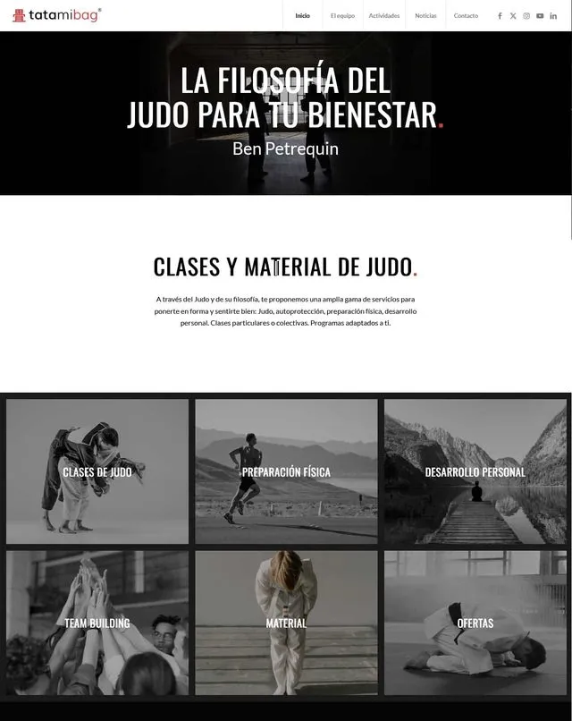 Web de Tatamibag (Artes marciales)