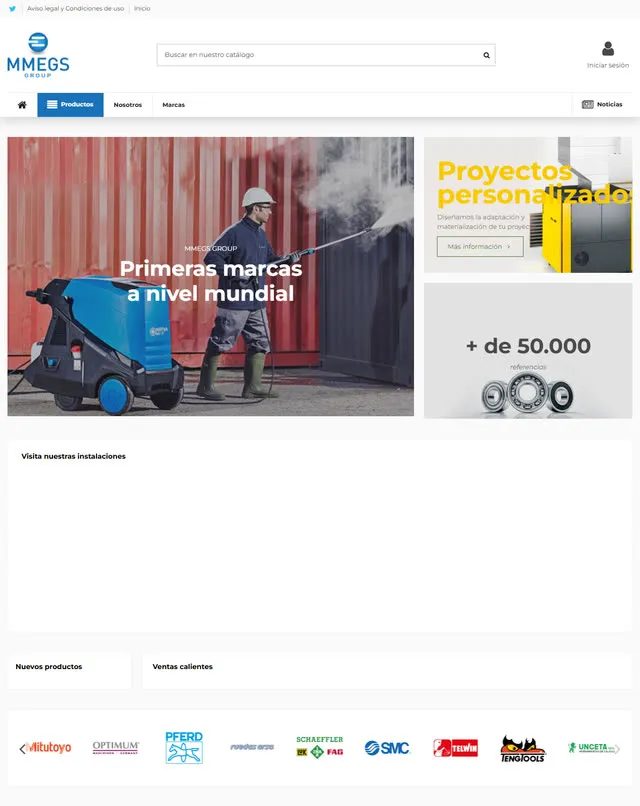 Web de MMEGS Group (Material industrial)