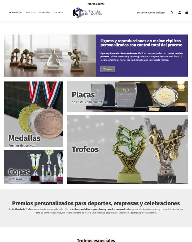 Web de Trofeos y Copas (Trofeos personalizados)