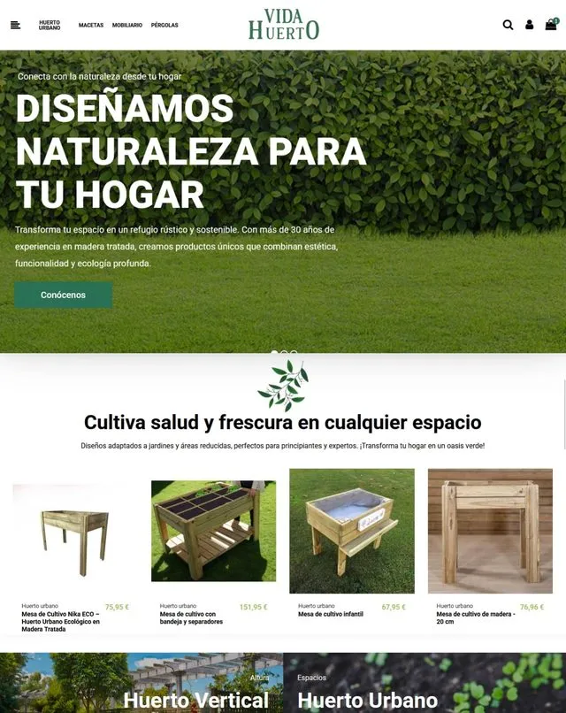 Web de Vida Huerto (Jardines)