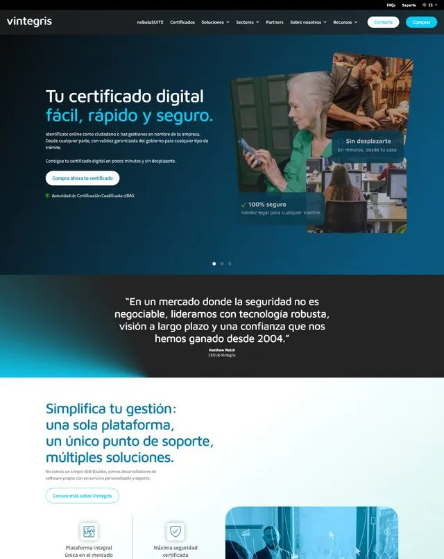 Web de Vintegris (Certificaciones)